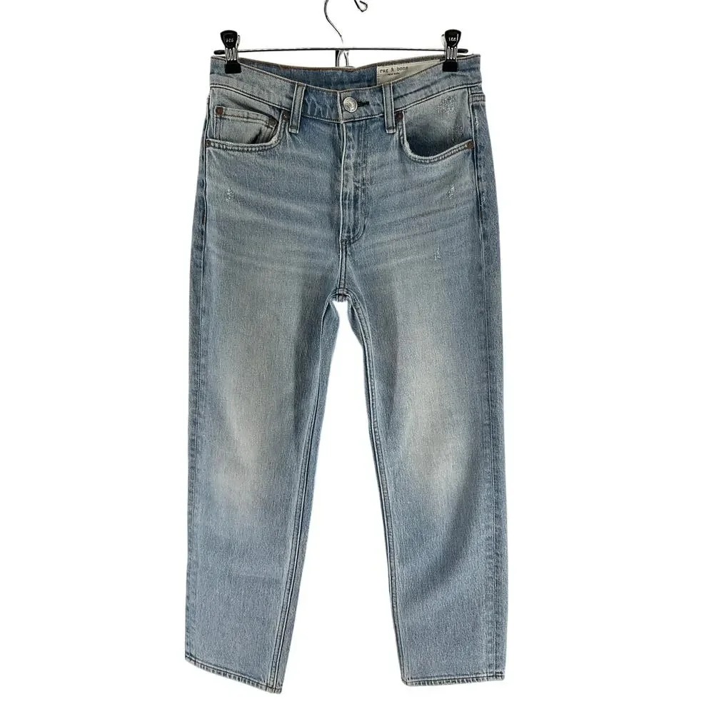 Rag & Bone Classic Blue Harlow Denim Jeans Size 25 - Picture 3 of 6
